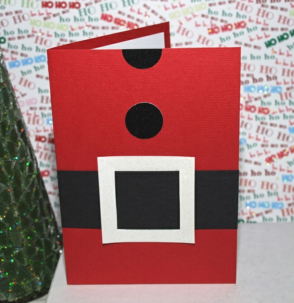 knutselen ideeën voor kerst kerstkaarten ambachten kerstman eenvoudig gekleurd papier