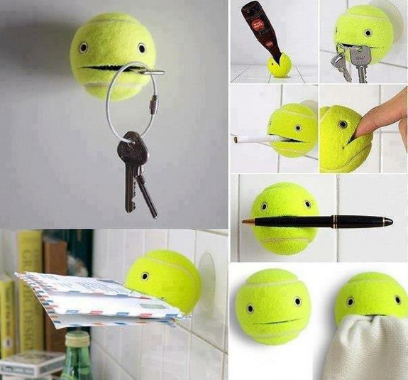 faire des idées d'artisanat avec une balle de tennis elle-même