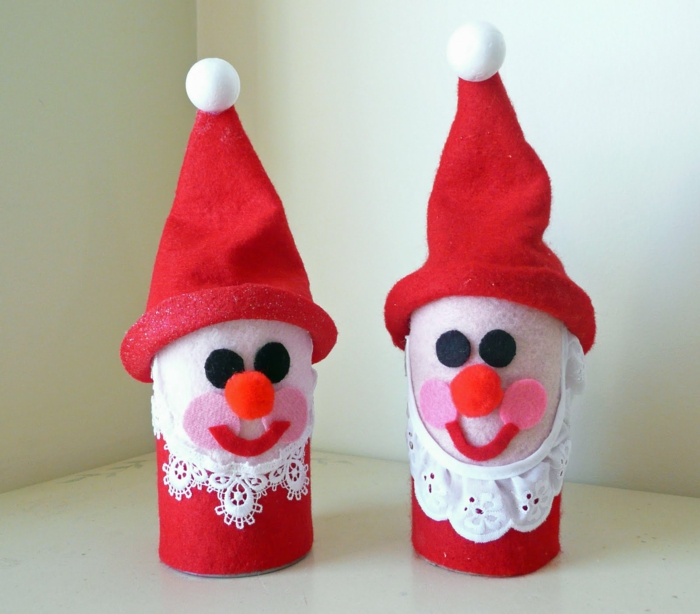 lage jul jul håndverk med barn sympatiske figurer