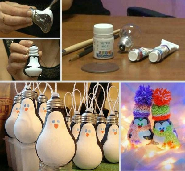 ιδέες τέχνης για χριστουγεννιάτικα πιγκουίνια