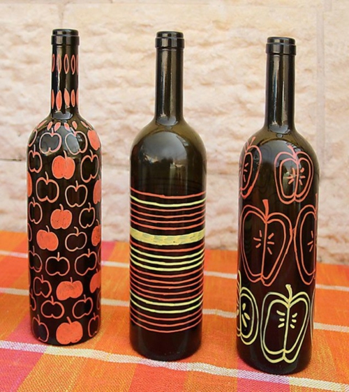 make glass vases with painted vases