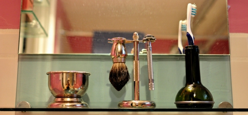 tinker with glass bottles toothbrush holder