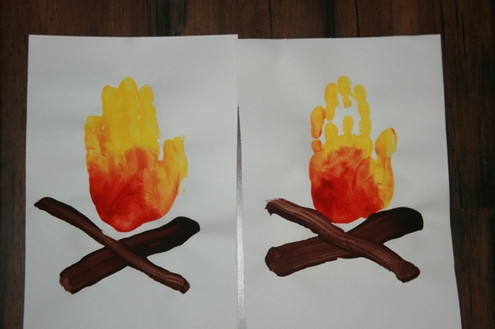bricoler avec des enfants idée créative pour le feu