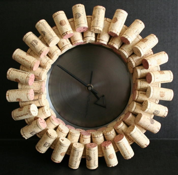 crafting с коркови плавателни съдове идеи декор идеи diy тава корк вино стена часовник
