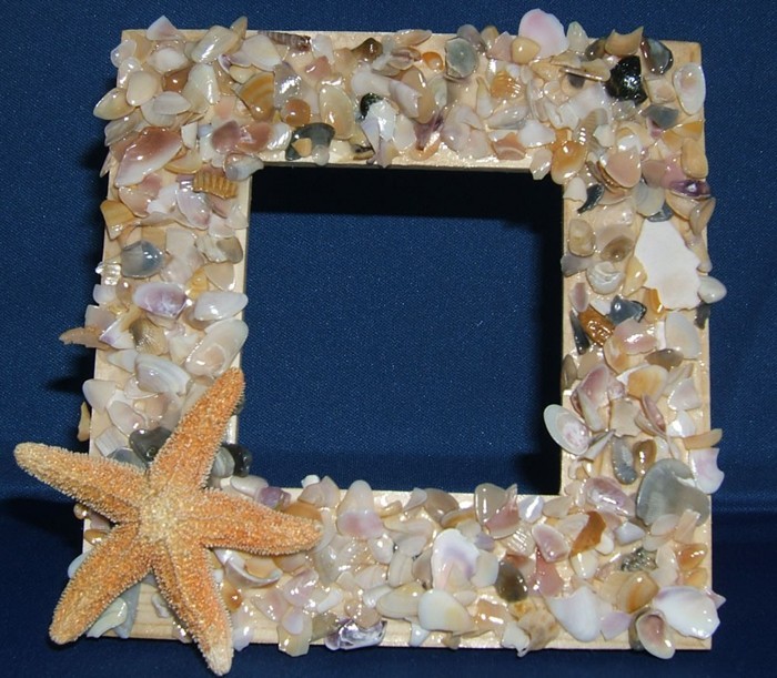 crafting with shells summer vacation tinkering with natural materials diy ideas make picture frames yourself2