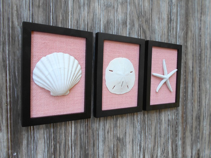 juguetear con seashells vacaciones de verano chapucero con materiales naturales diy ideas decoración de la pared