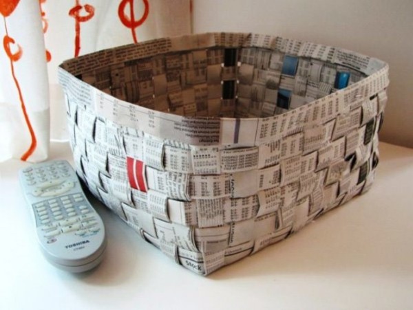 tinkering med avispapir praktisk kurv af kreative ideer