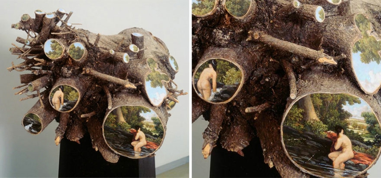 tronc d'arbre déco art contemporain durable alison moritsugu
