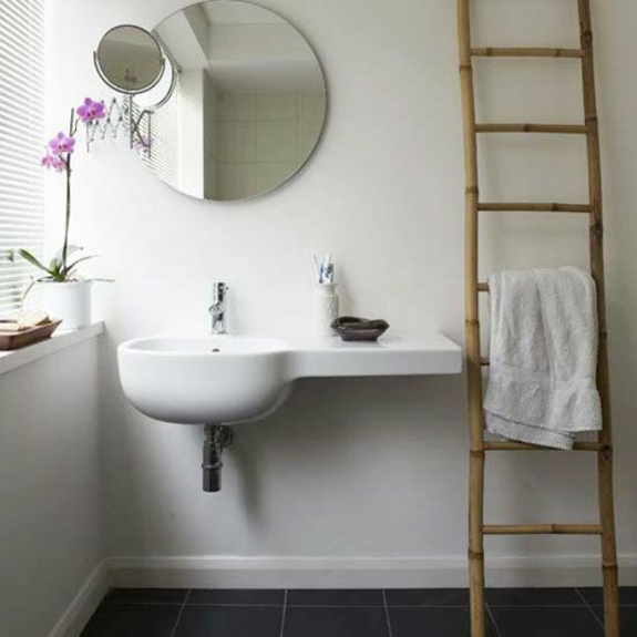 σκάλα επίπλων μπάνιου από ξύλο λουτρό λουτρού καθρέφτη