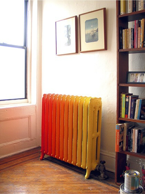 malování starých radiátorů bujné žluté staré oblečení
