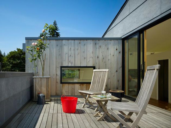 舒适的阳台设计理念木材优雅
