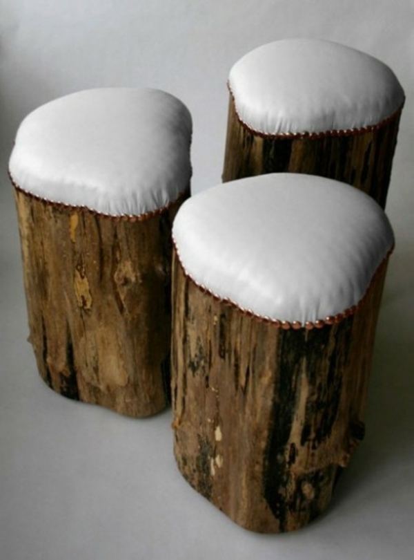 удобни столове, творчески идеи за декорация от дърво