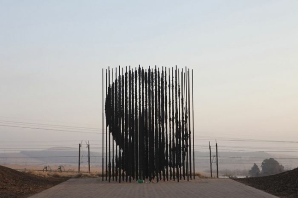 kunstverk kunst nelson mandela statue south africa