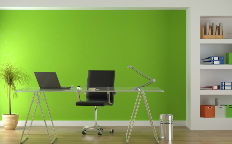 съвременни бои за стена най-боя за боядисване на стена за офис стена боя зелена