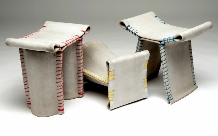 el diseño concreto de los muebles de concreto se usa para hacer ejemplos de instalación