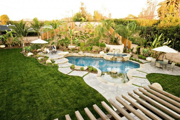 photos piscine jardin piscine idées escaliers