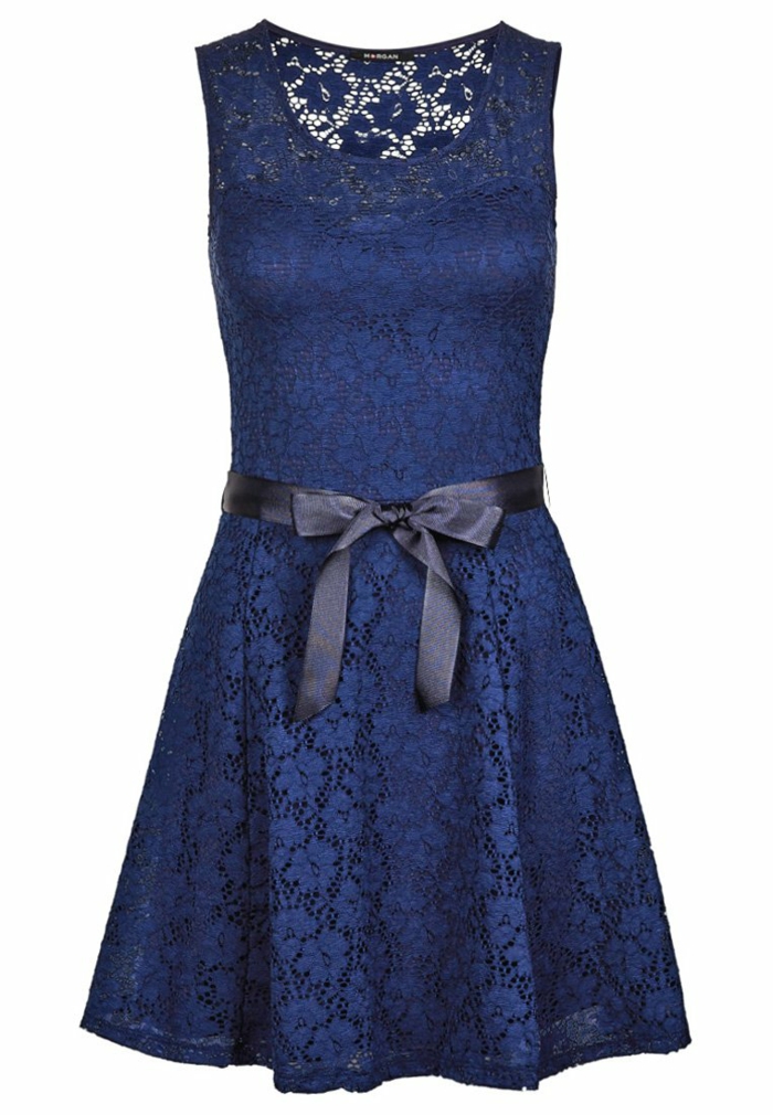 فستان أزرق اللون تصميم فساتين زرقاء dessin الحرير مريح مع الدانتيل