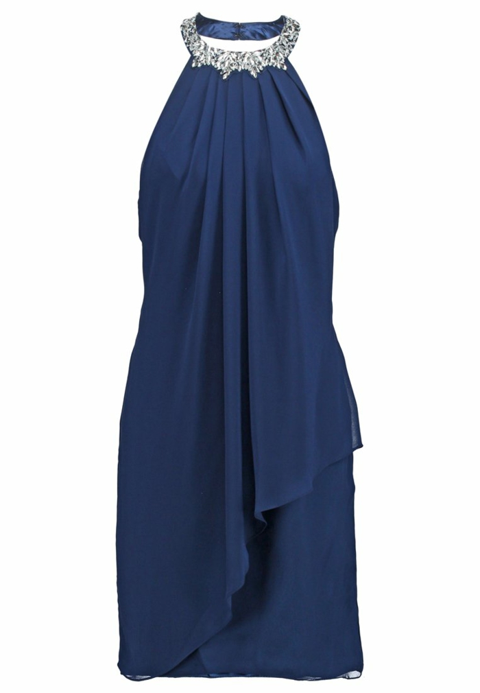 فستان أزرق لون مخطط أزرق فساتين dessin الحرير مساء اللباس الصخور