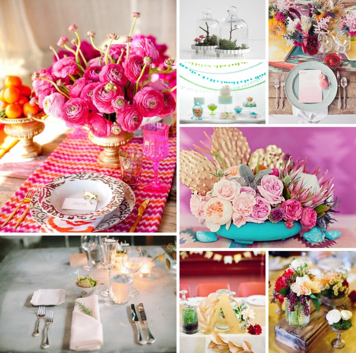 floral table decoration wedding spring design