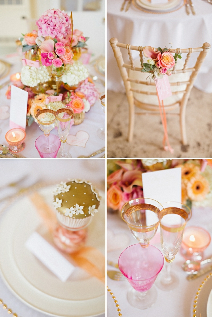 floral table decoration wedding vintage