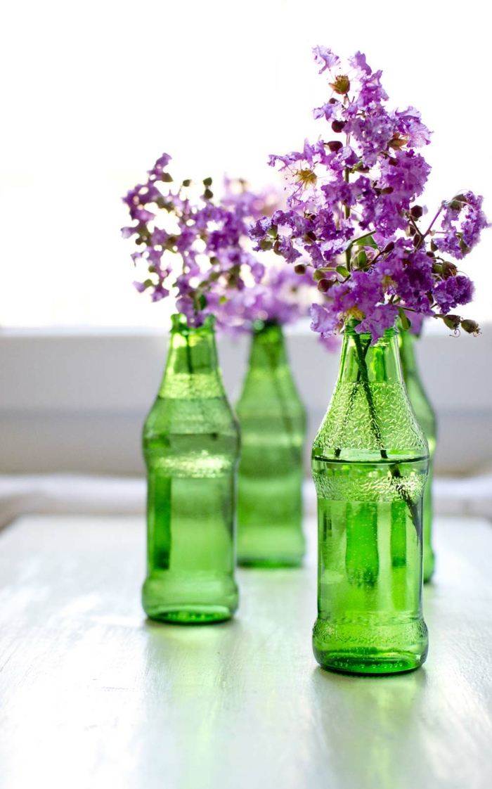 décoration florale vases fantaisie bouteilles