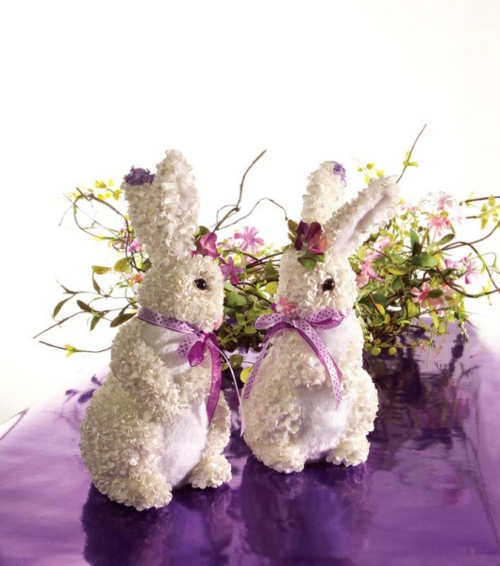 bloem decoratie tot Pasen bunny spring tafeldecoratie