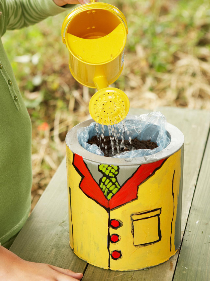 flower pot painting crafting with children diy ideas gardening sunflower