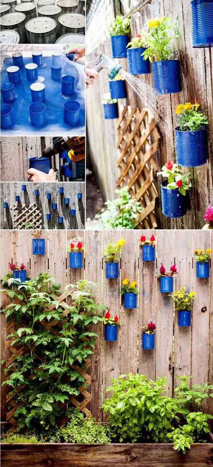 اناء للزهور صياغة صياغة مع الأطفال أفكار DIY البستنة الحديقة العمودية