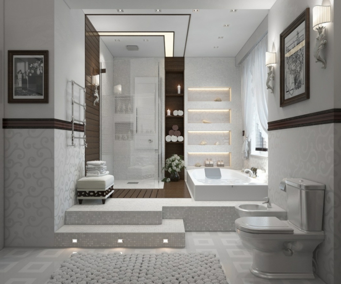 lattiapäällyste kylpyhuone kylpyhuone valot seinähyllyt led-valo