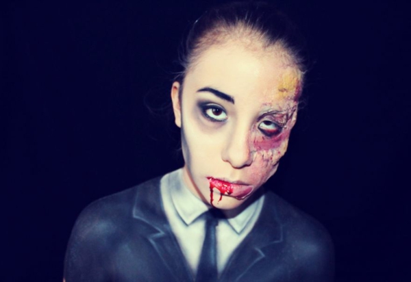 pintura decorativa de halloween cara pintada zombie vampiros