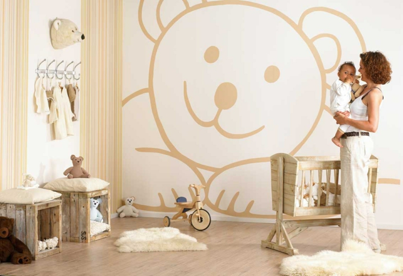 brune vægmaling vægge male børns værelse