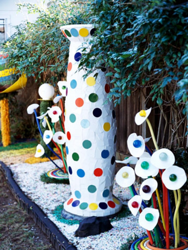 matériaux de studio coloré idées de décoration de jardin créer des êtres