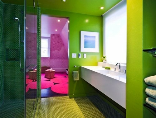 色彩鲜艳的浴室设计