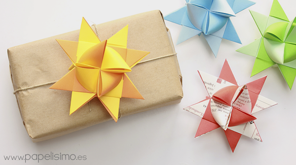 slechter kleurrijke origami kerststerren
