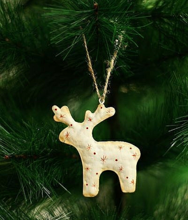 圣诞树装饰木制纸毡制作鹿