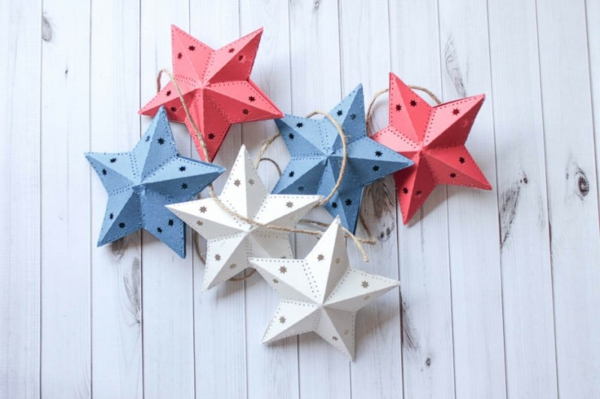 圣诞树装饰品木纸毡制作的星星