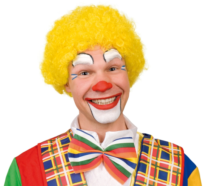 Clown make up make up lett gjort fargerike fly