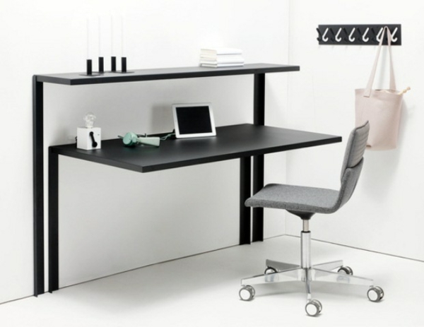 компютърна маса черни офис мебели домашен офис създаде дървена PC таблици