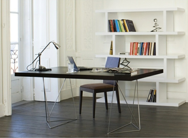 Маса за компютърна маса, черна, PC маси, офис мебели, модерни офис мебели