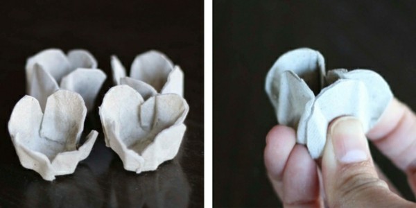 lage kule håndverk ideer fra egg bokser roser