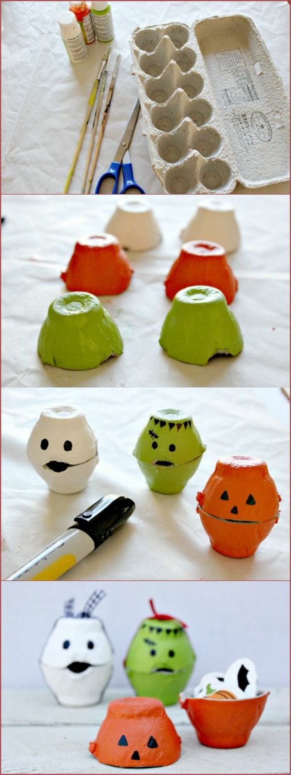 coole crafting egg box gekleurde figuren