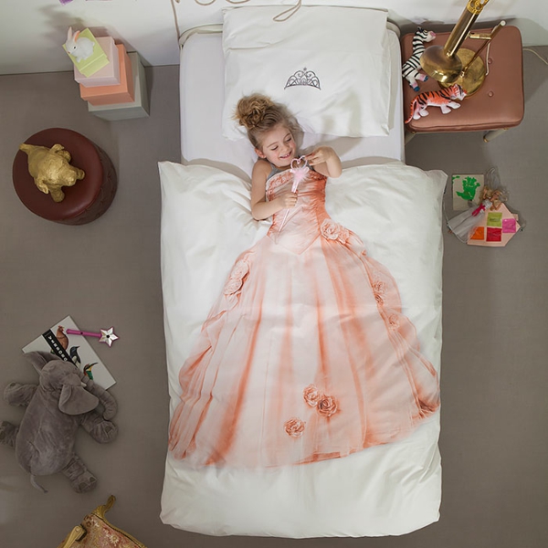 sengetøy kult prinsesse rosa kjole