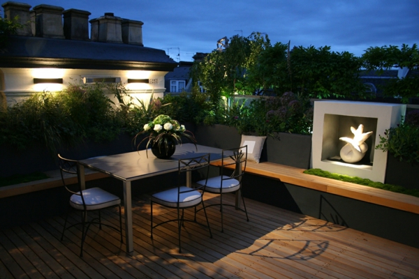 cool roof terrace designs elegant dark