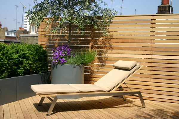cool roof terrace designs lounge leather beige