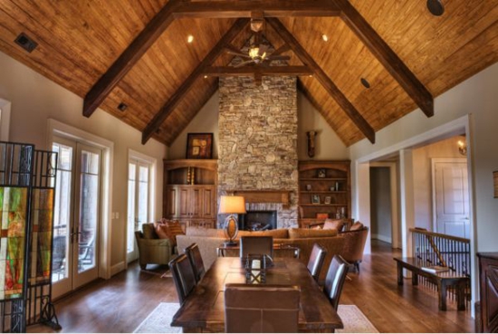 cool home decor wood stone country style old wooden beams and stone