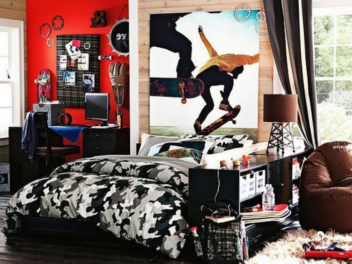 cool youth room boys wall design ideas
