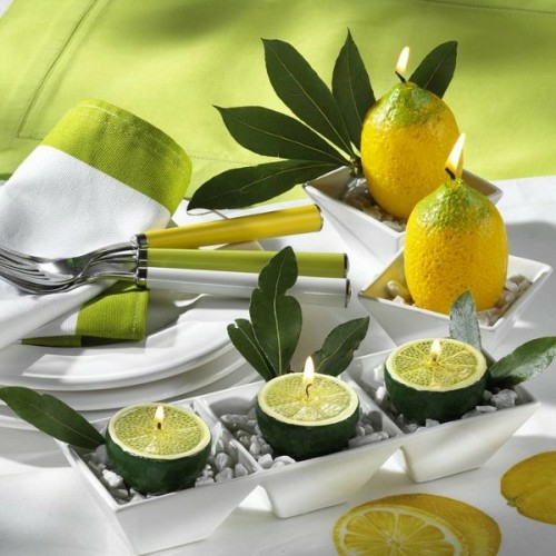 velas frescas ideas verano limones verde lima fresca