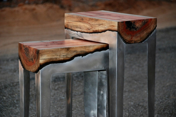 студени мебели от алуминиеви дървени столове