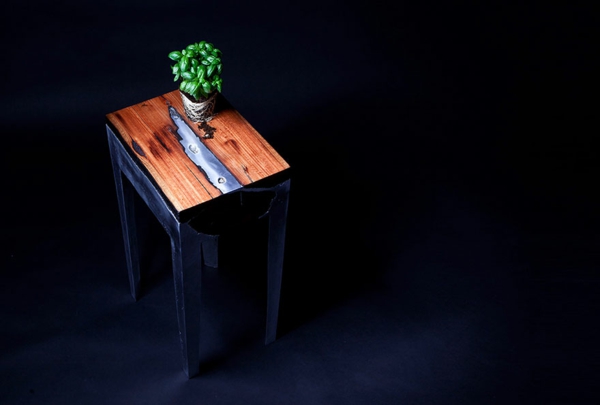 酷家具设计铝木桌质朴