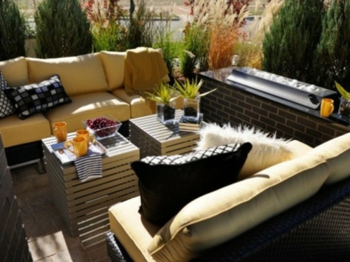 酷现代户外家具设计真皮沙发